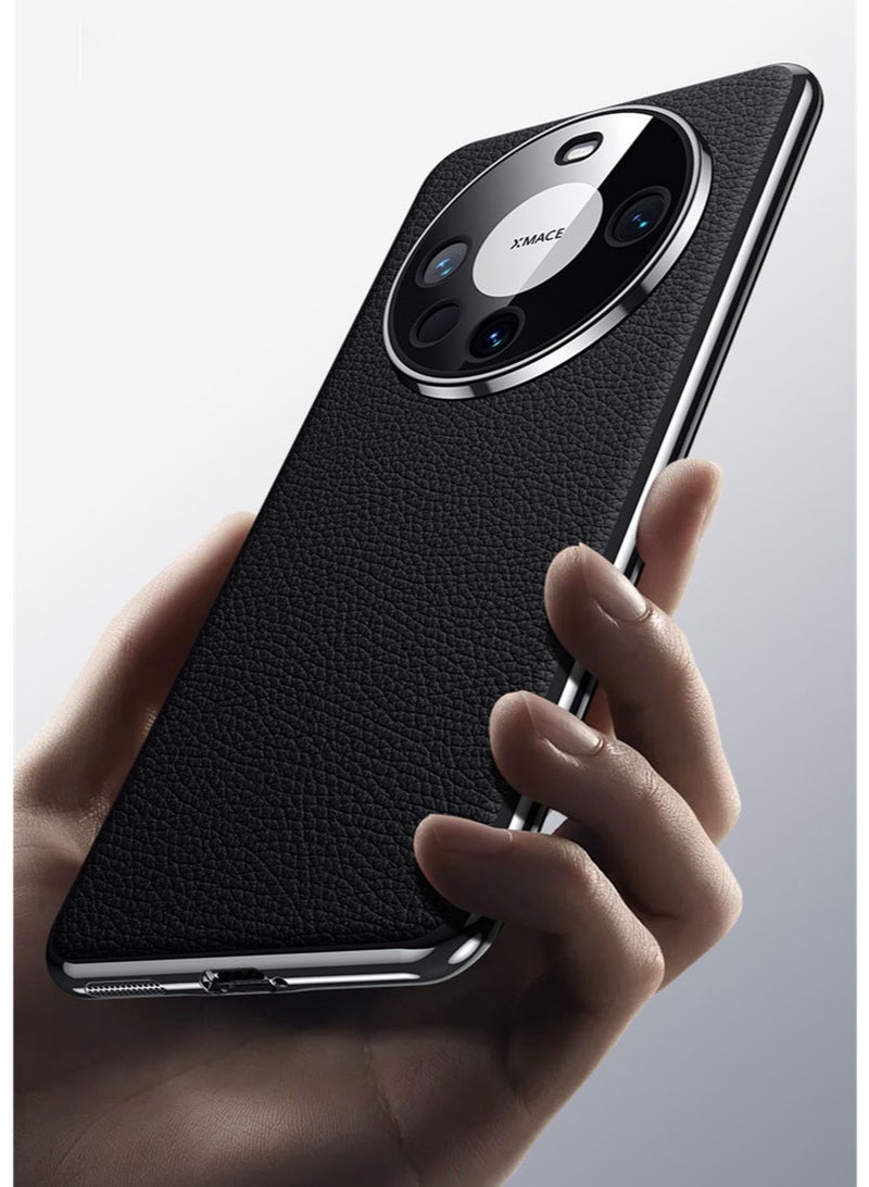 Luxury Business Genuine Leather Phone Case For Huawei Mate 80 Pro Shockproof Plating Bumper Cover For Huawei Mate 80 Pro case - Image 3
